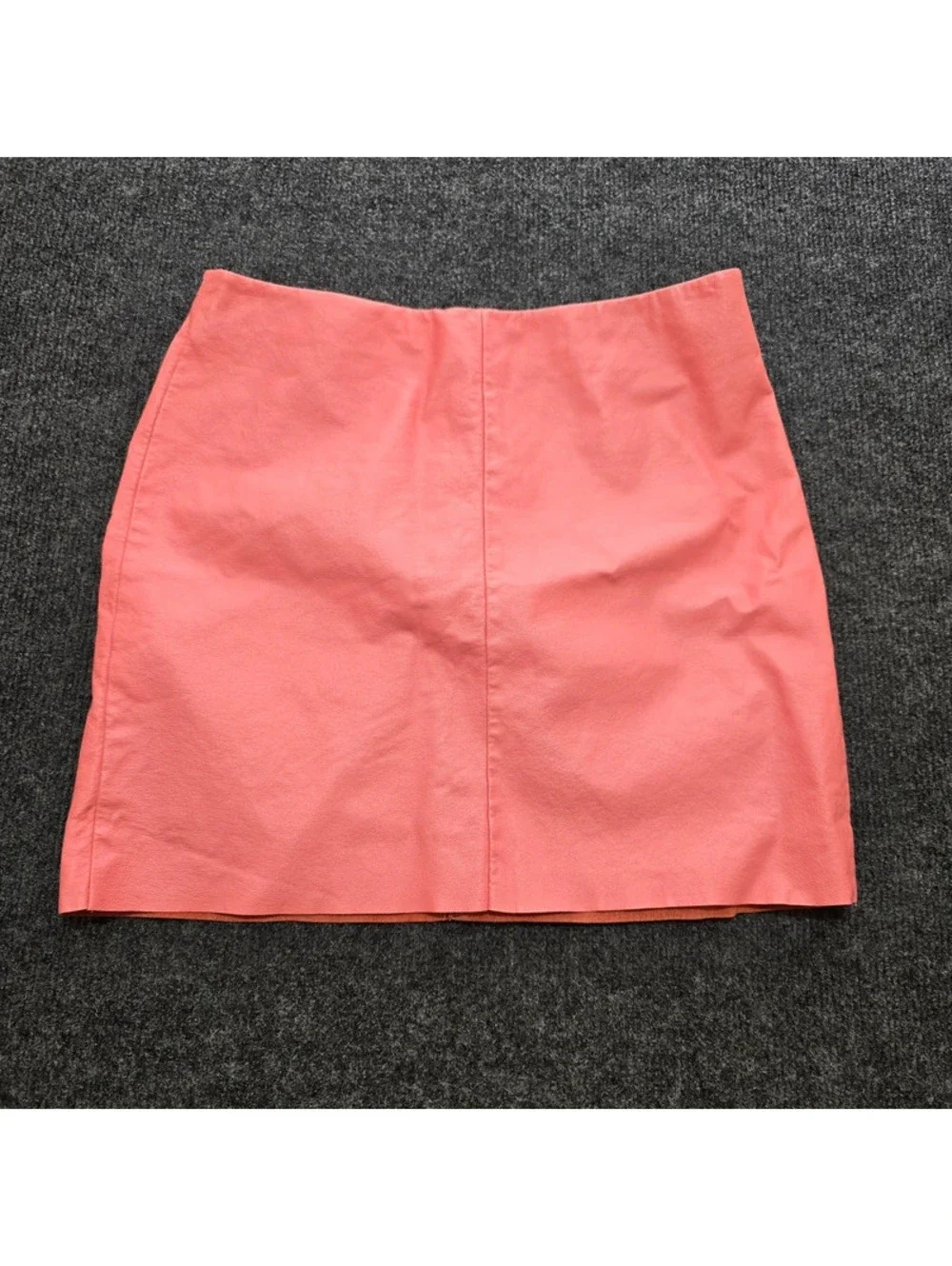 Warehouse Pink Real Leather Mini Skirt Womens 4 US 8 UK Pastel Coquette Zip Back